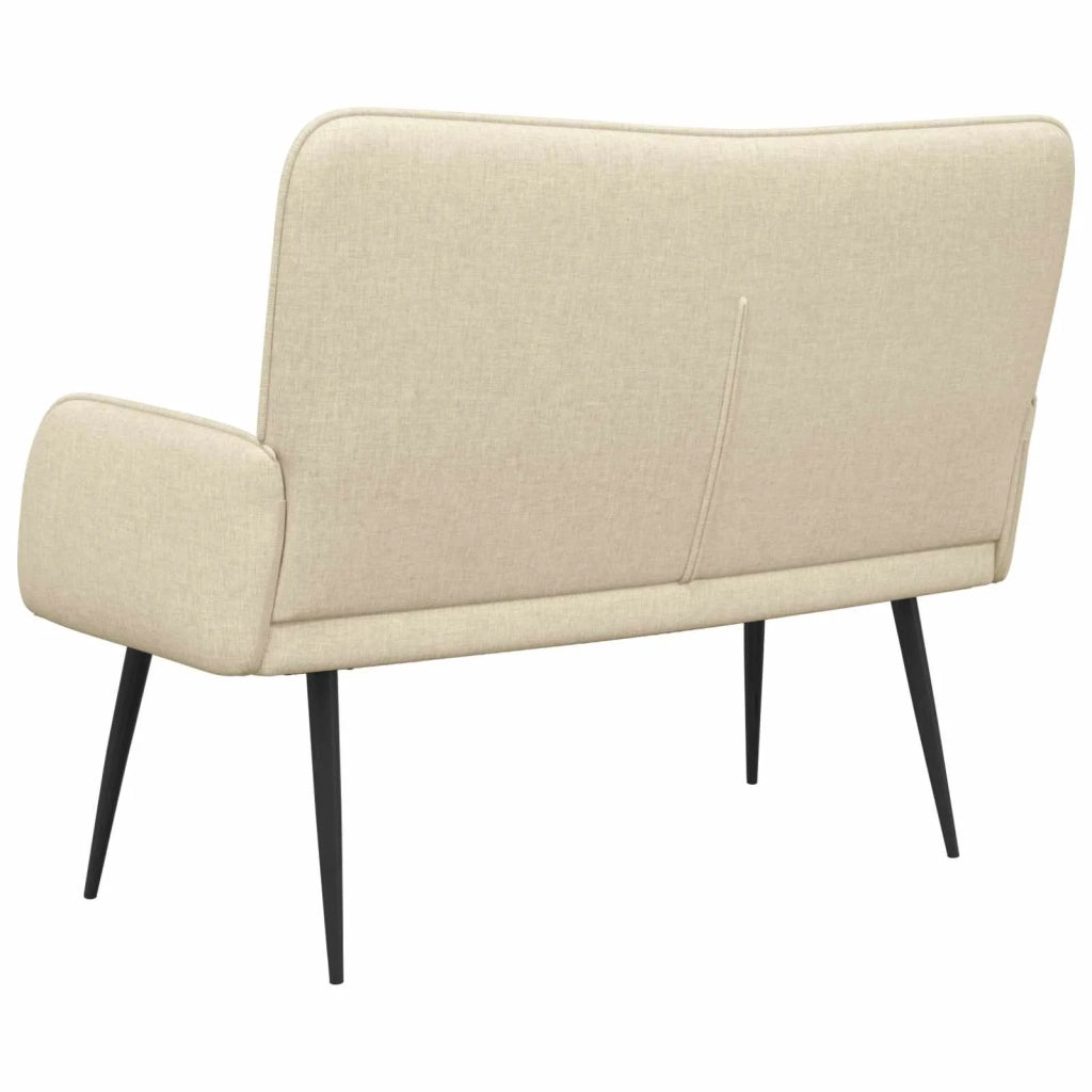 Divano a 2 Posti Crema 115 x 61 x 87 cm Tessuto 42028909