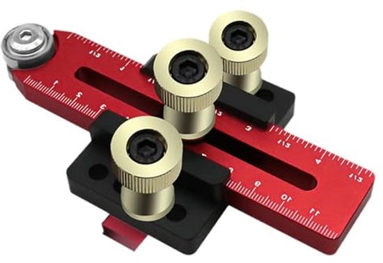 Scheurgeleider per fessura per lavorazione del legno - Scheura con forma di fessura per lavorazione del legno con scala di misure in indice e pollici - Realizzato in materiale di alluminio lega di alta qualità - Con un rullo che spinge la lamina in avanti