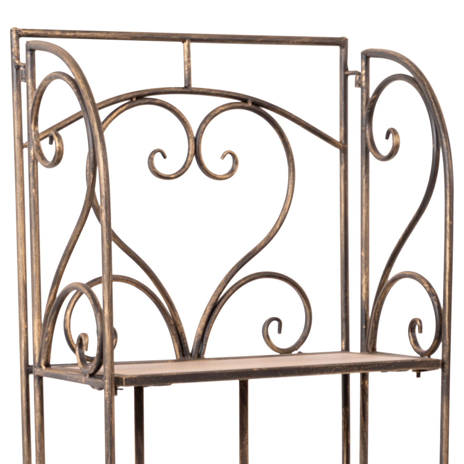 Ruby - scaffale in legno e metallo anticato a 3 ripiani - 41x26x122h cm