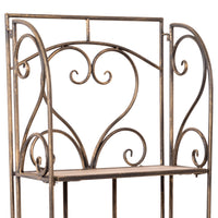 Ruby - scaffale in legno e metallo anticato a 3 ripiani - 41x26x122h cm