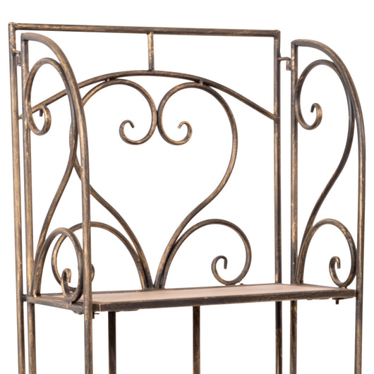 Ruby - scaffale in legno e metallo anticato a 3 ripiani - 41x26x122h cm