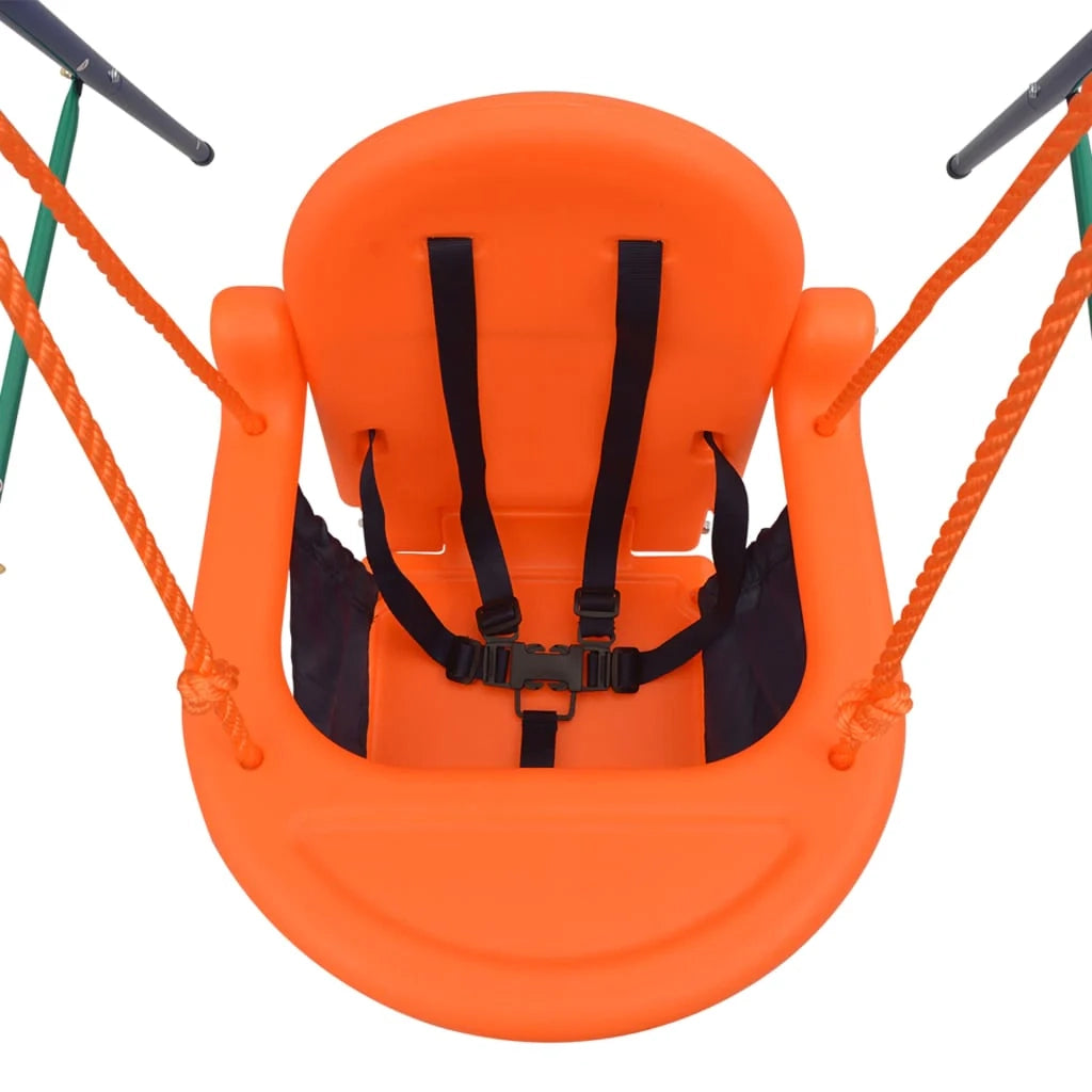 Altalena per bambini con cintura di sicurezza arancione 02_0004790