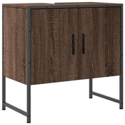 Mobile Lavabo | Armadio Lavabo Bagno Rovere Marrone 60x33x60cm Legno Multistrato