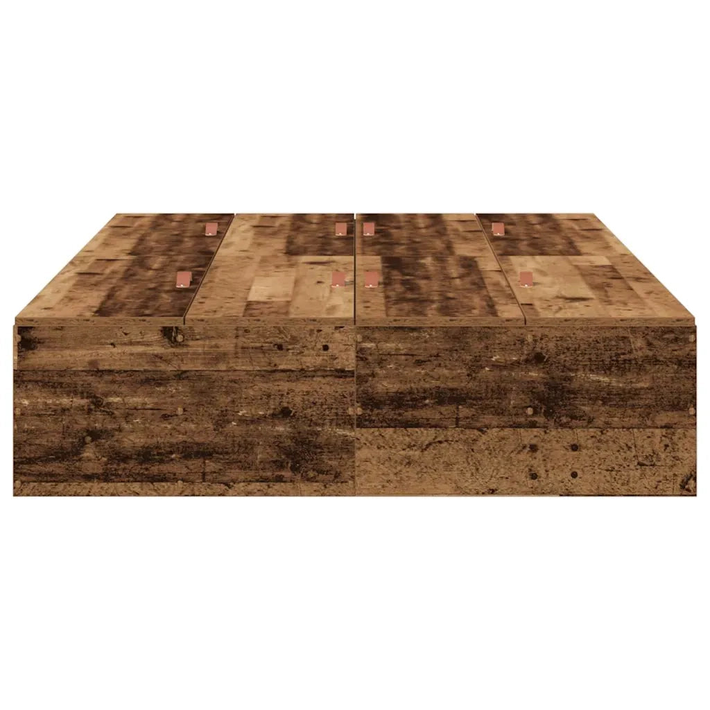 Struttura letto con contenitore Legno vecchio 120 x 200 cm 3335371