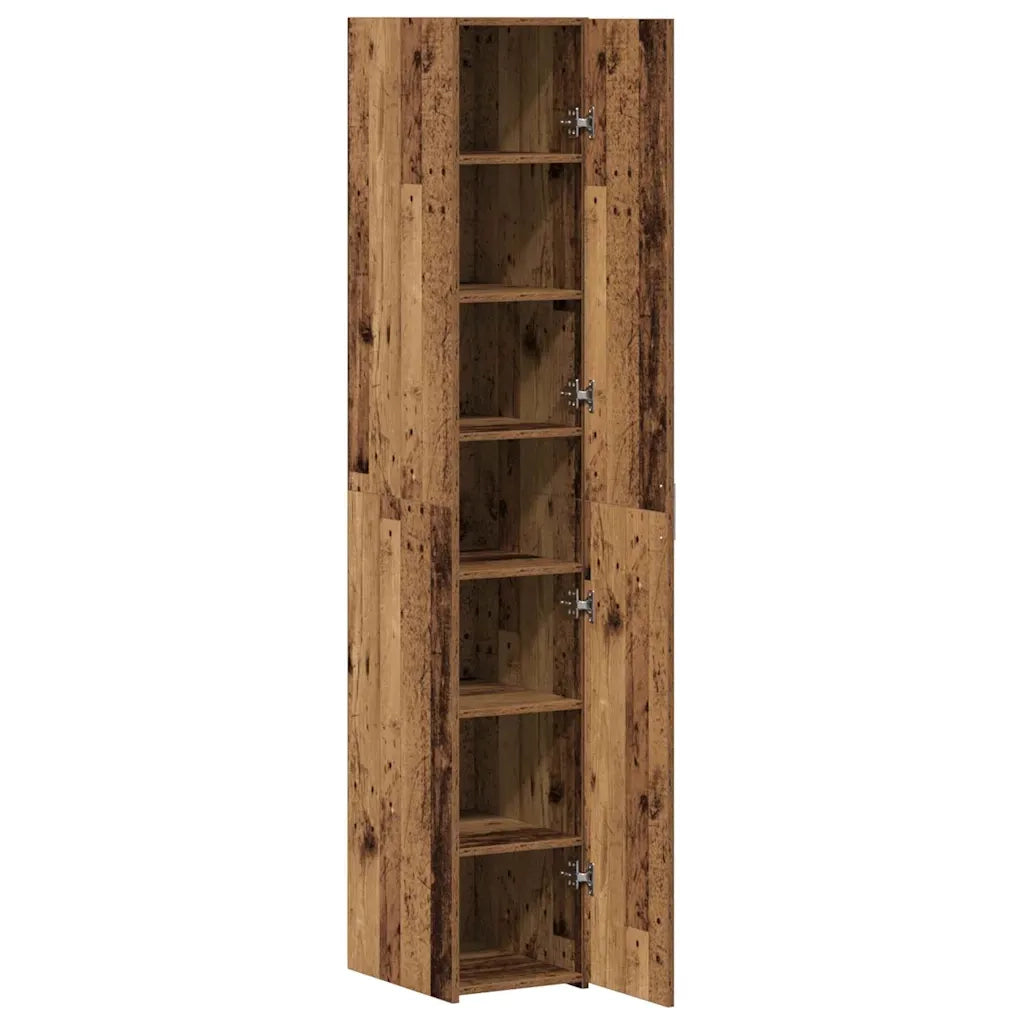 Credenza 2 pz-Set di 2 Buffet-Armadio da cucina Legno vecchio 30 x 42,5 x 185 cm
