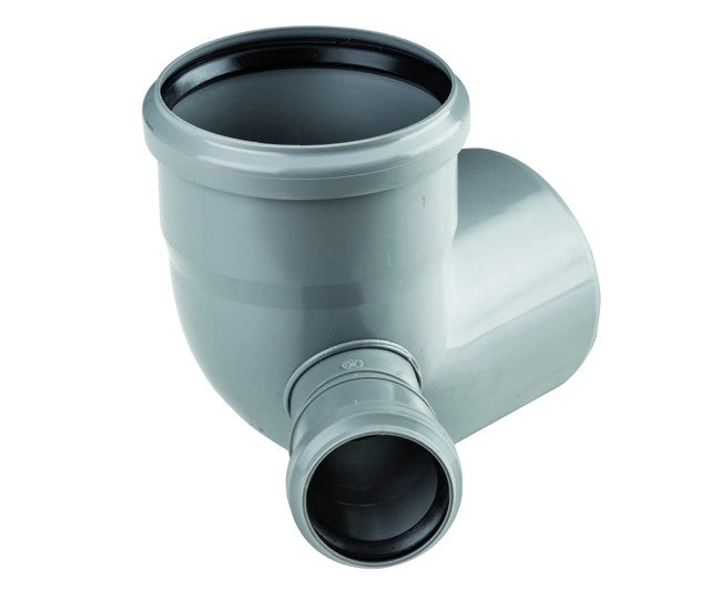 CURVA WC 87  ° AD INNESTO IN PP CON ATTACCO LATERALE DESTRO SERIE ED TECH  EE ¸110/50   WAVIN ITALIA S.P.A.