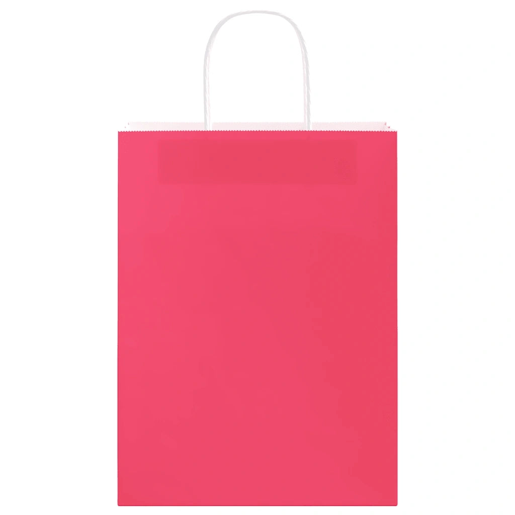 Sacchetti di Carta 250 pz con Manici Rosa 26x12x35 cm