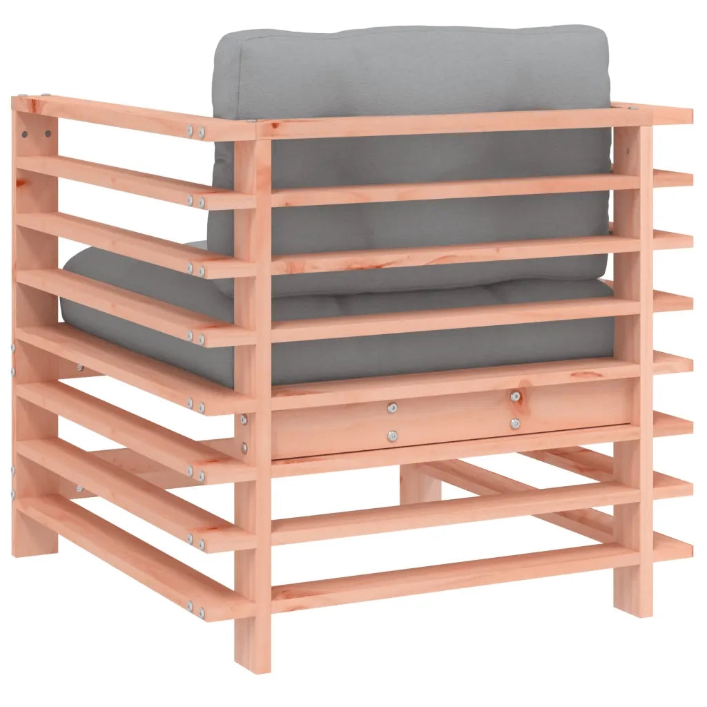 Sedia da patio-Sedie da Giardino con Cuscini 2 pz in Legno Massello di Douglas 369763