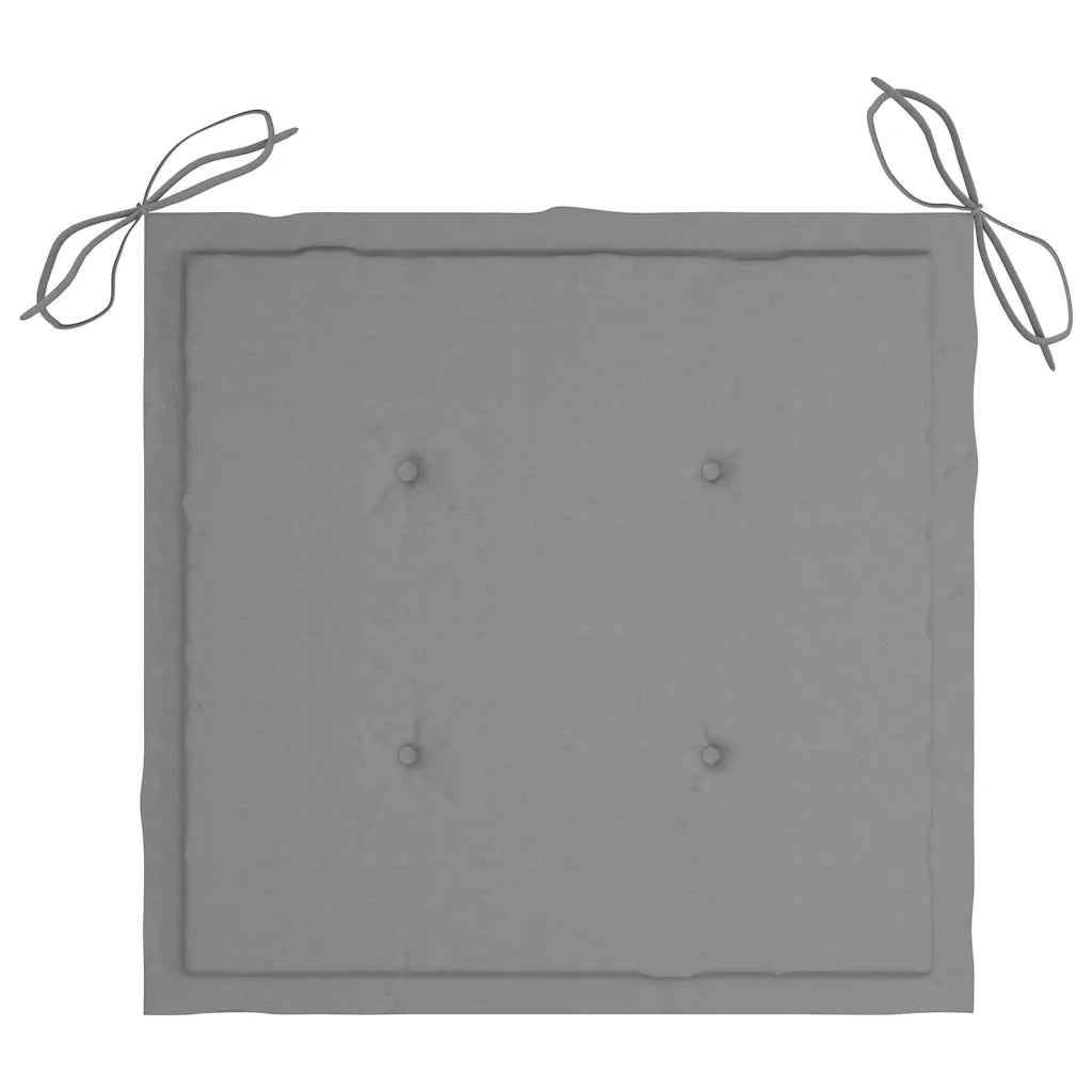 Sedie da Giardino Pieghevoli con Cuscini 4 pz Massello di Teak 3072808