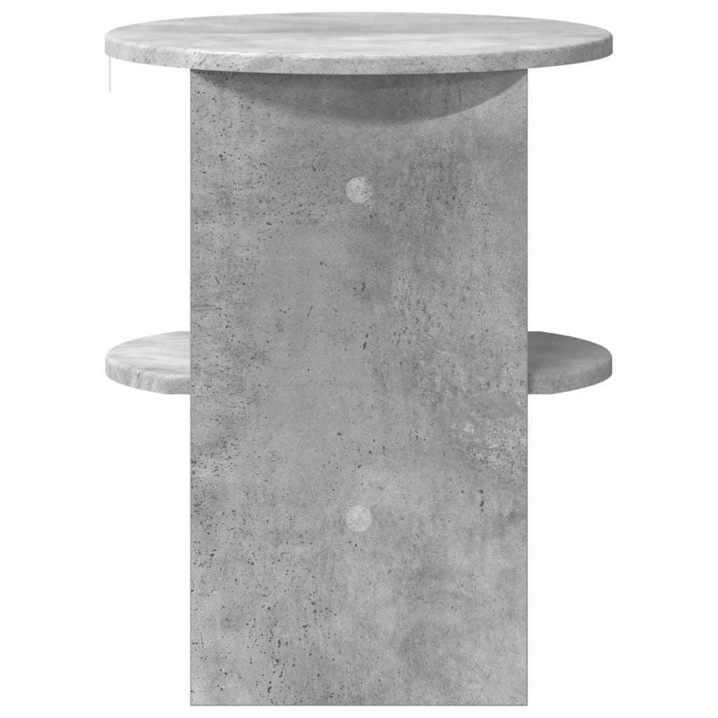 Mobile laterale Grigio Cemento Ø40 x 50 cm Legno ingegnerizzato 899822