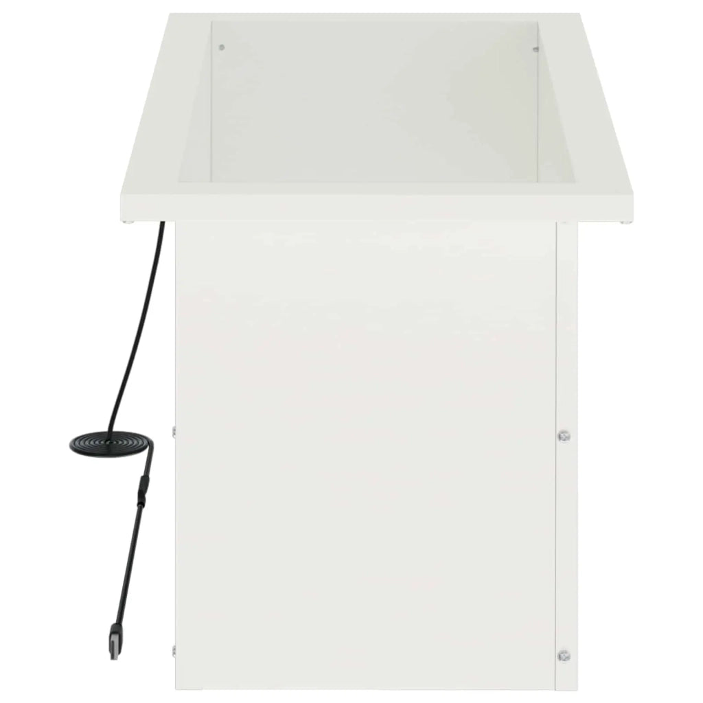 Fioriera da giardino con LED Bianco 30 x 60 x 30 cm Acciaio 8008086