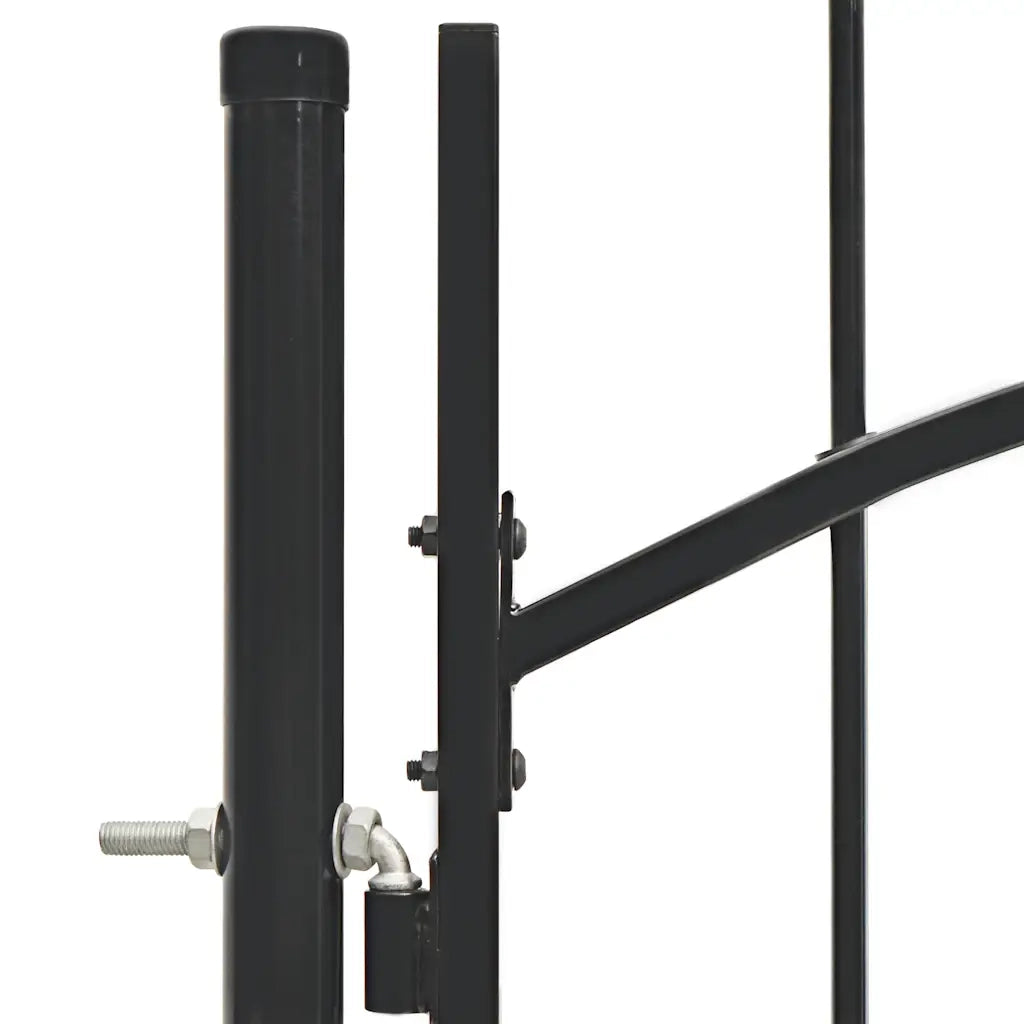 Cancello da Giardino Woerden in Acciaio 1x1 m Nero CFW8331073