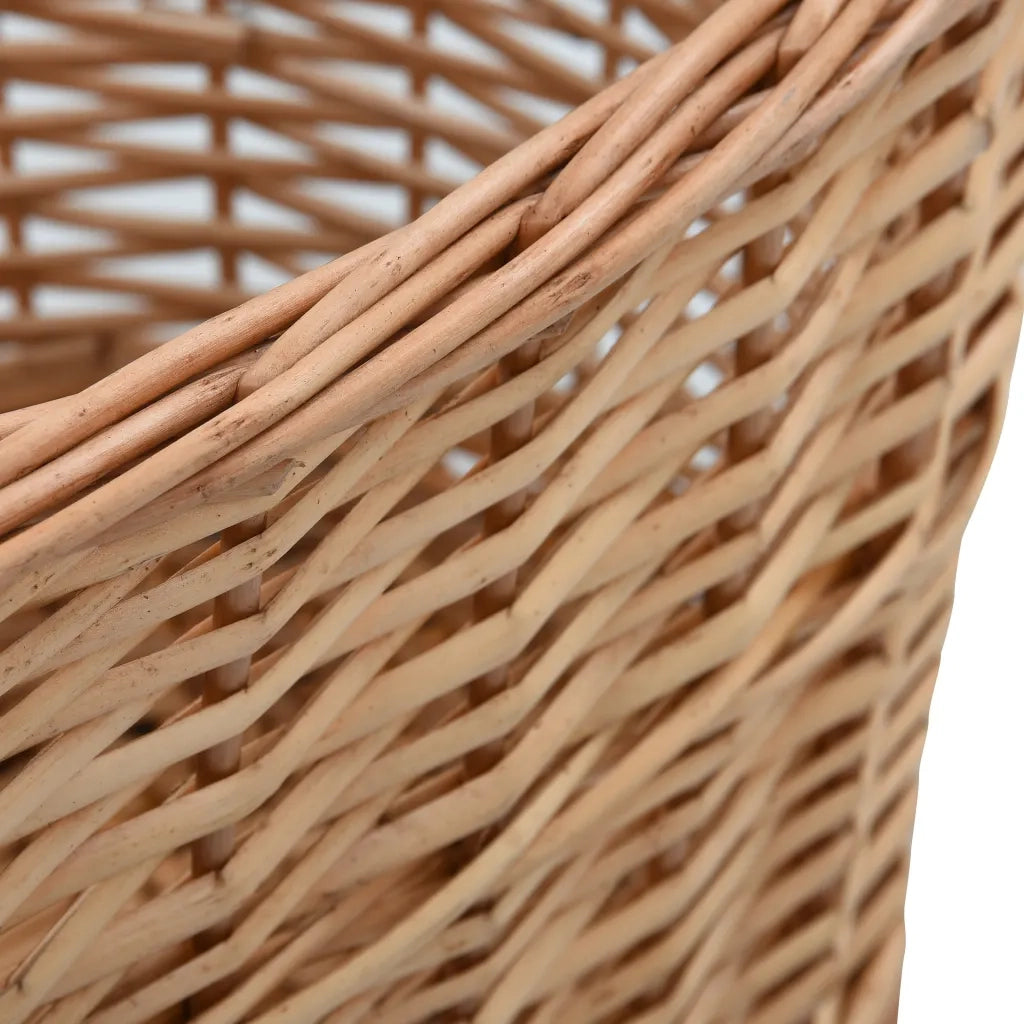 Cesta per Legna con Maniglie 56x40x28 cm Salice Naturale 286982