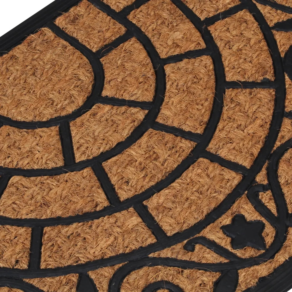 Zerbino semicircolare antiscivolo per interni ed esterni 45 x 75 cm gomma nera 02_0046202