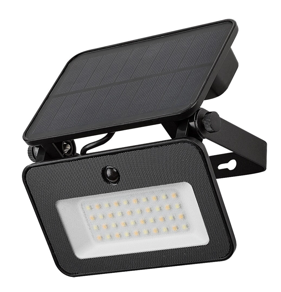 Faretto solare LED 6W PIR CCT IP65 nero Tarcal Rabalux