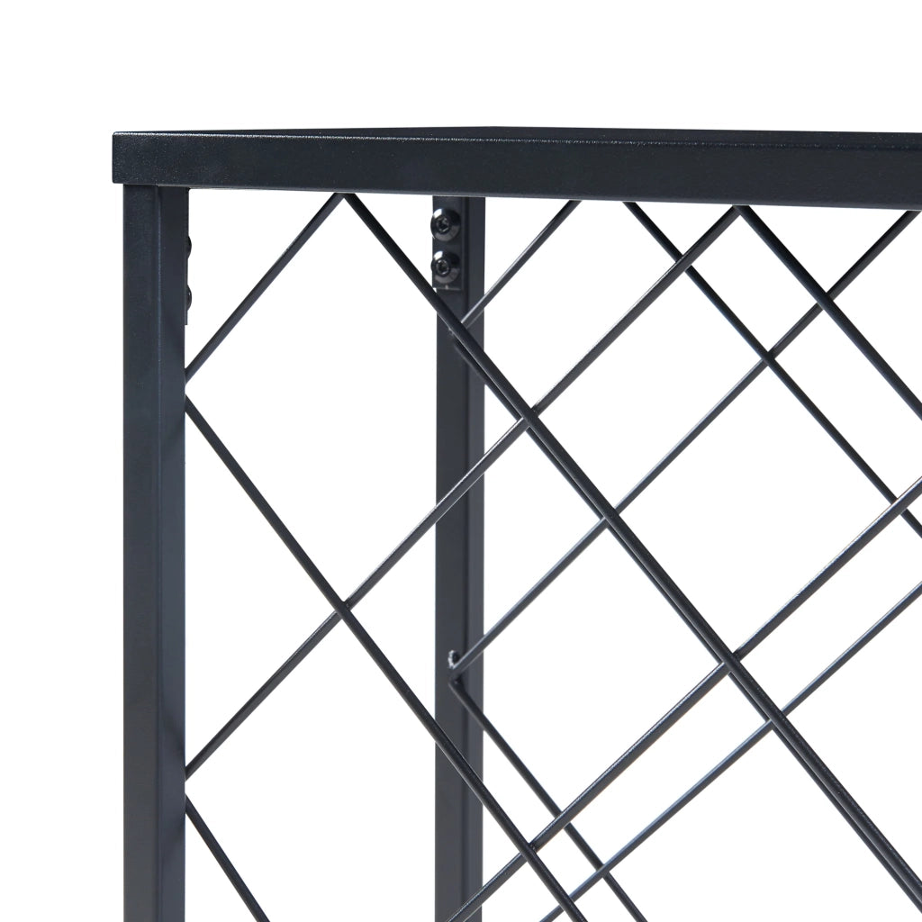 Portabottiglie per 25 bottiglie acciaio 72 x 53 x 20 cm nero opaco 03_0009194
