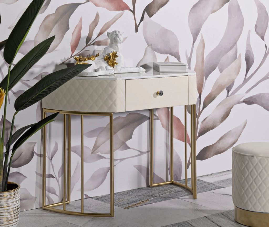 Console Sharon 100x40x75 cm in Pino e MDF e Metallo e Plastica