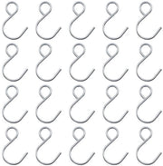 Haken per Orefice 20 Stuks - Haken a S con Forma - Haken in Acciaio Inossidabile - per Artigianato - Hanger per Piante - Miniatura, Solido e Duraturo - Orefice per Appendere