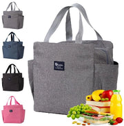 Lunchtas picnick, Geïsoleerde lunchtas con inserti laterali per scuola, picnic, esterno o lavoro Boxe per il pranzo (B)