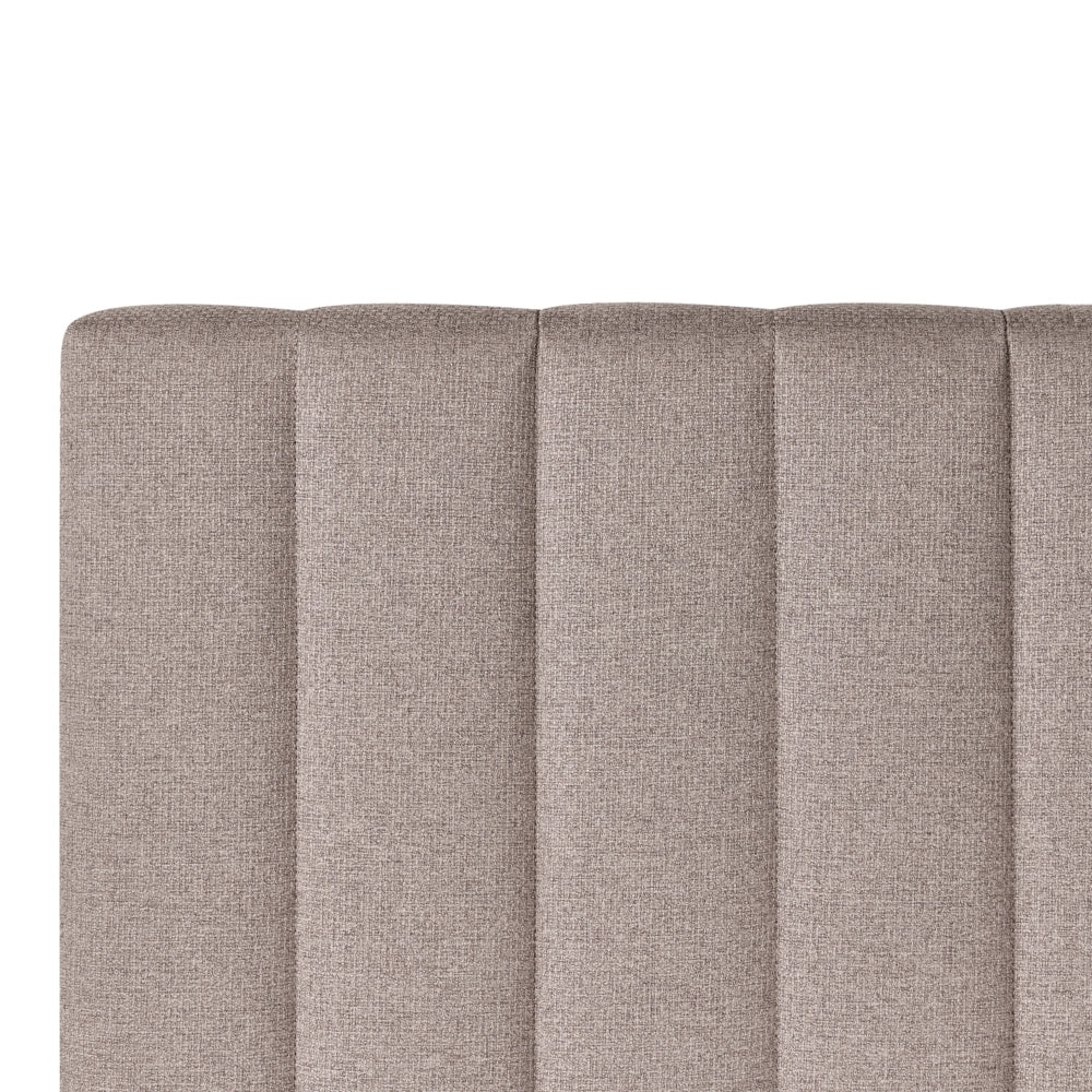 Divano letto matrimoniale con contenitore sollevabile imbottito con testiera 180 x 200 cm tortora
