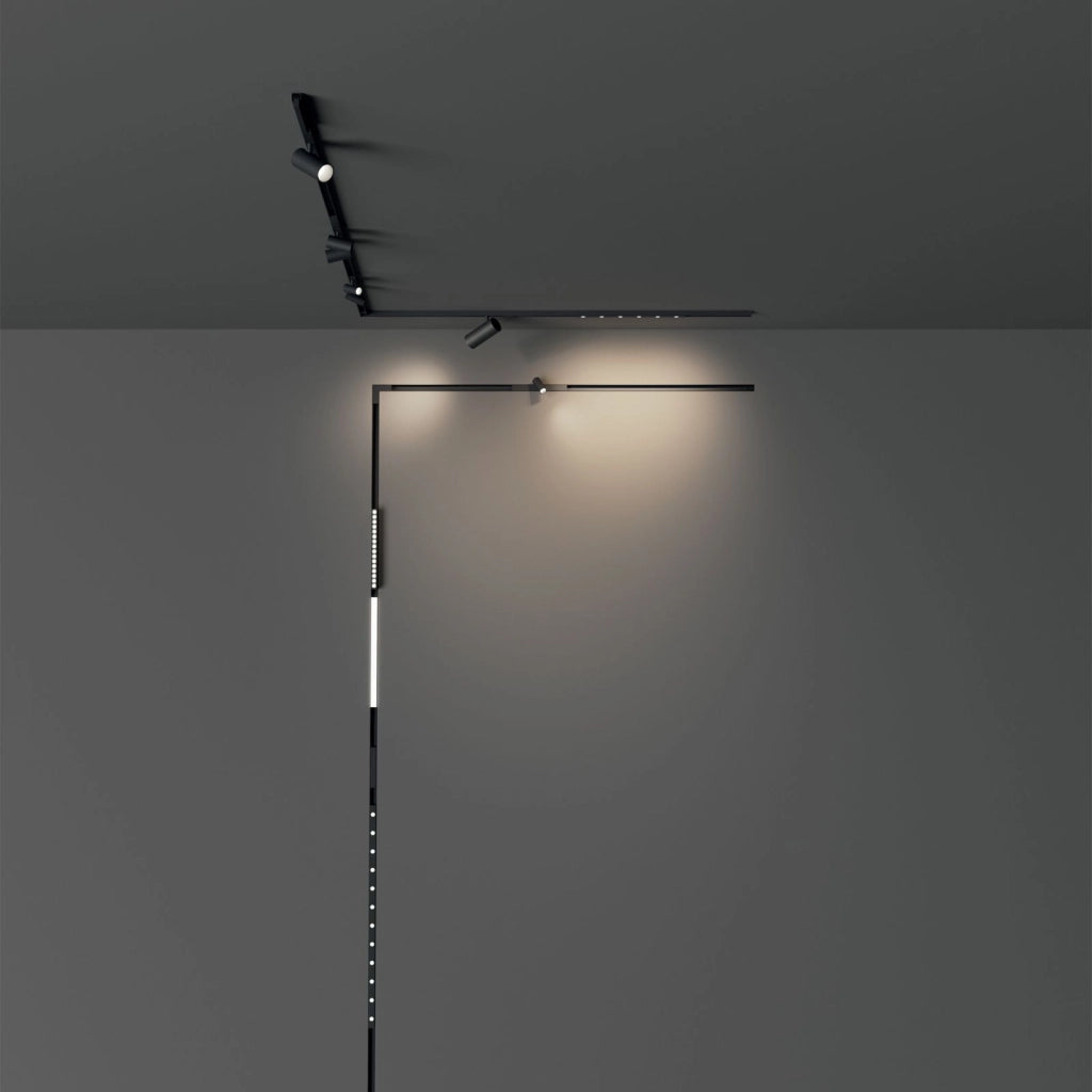 STICK SURFACE BINARIO IN ALLUMINIO 1000 mm NERO (Kit per montaggio profilo e tappi di chiusura inclusi)