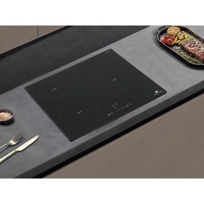 Tavola di induzione 3 Fochi Continental Edison - 3 timer - 3 booster - nero
