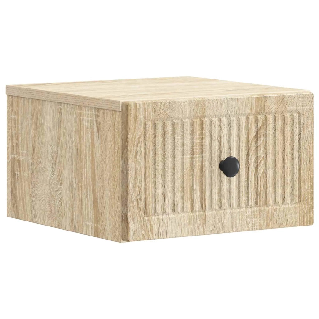 Mobiletto da notte a muro 2 pcs Rovere Sonoma 33 x 34,5 x 20 cm