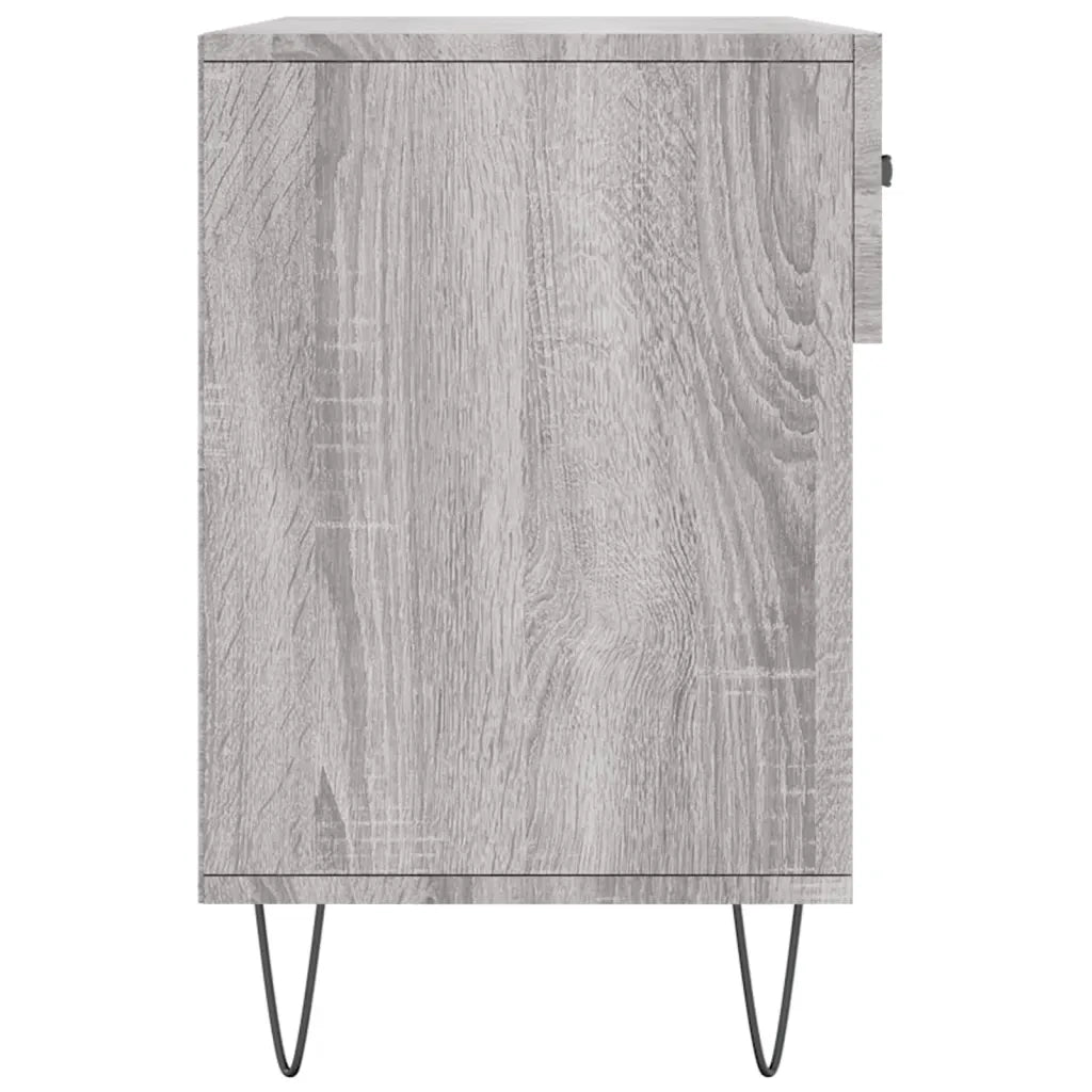 Panca Porta Scarpe-Sgabello-Panca Scarpiera Grigio Sonoma 102x35x55 cm Legno Multistrato 461710