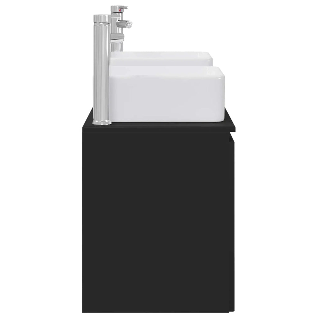Set di Armadi da Bagno 3 pz Nero 53 x 35 x 63 cm 3405658