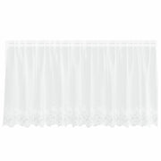 Tenda in Pizzo con tende Floreale Bianco 80 x 300 cm Poliestere