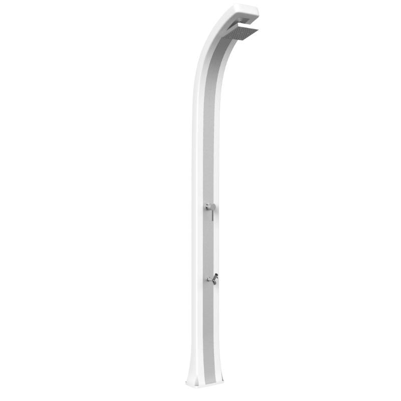 Doccia Tradizionale In Polietilene Spring Plus Con Miscelatore E Lavapiedi Colore Bianco/Inox Cv-B125/9003-I