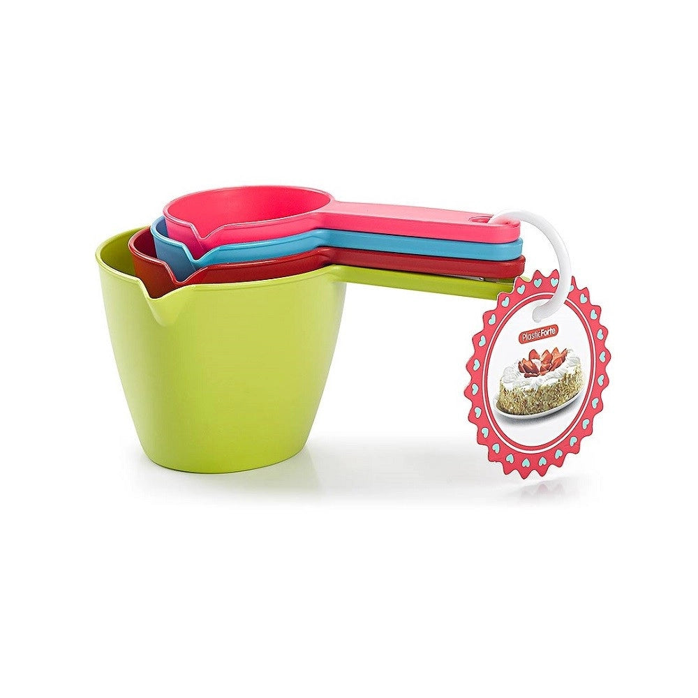 Trade Shop - Set 4pz Dosatori Per Misurare Misurini In Plastica Colorata Misure Diverse 11860 -