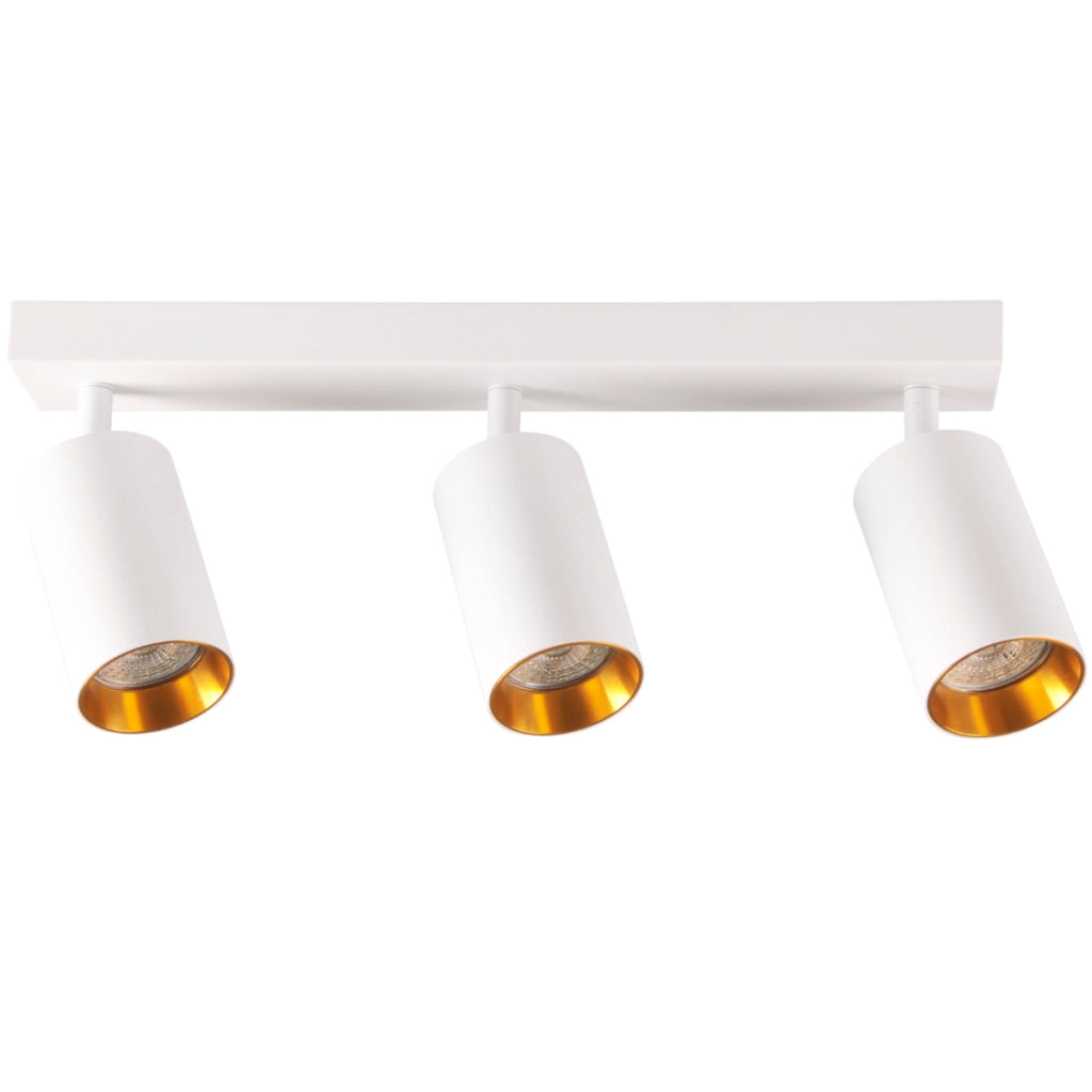 Plafoniera/Applique MARIBEL 3xGU10 bianco oro alluminio Polux
