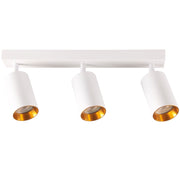 Plafoniera/Applique MARIBEL 3xGU10 bianco oro alluminio Polux