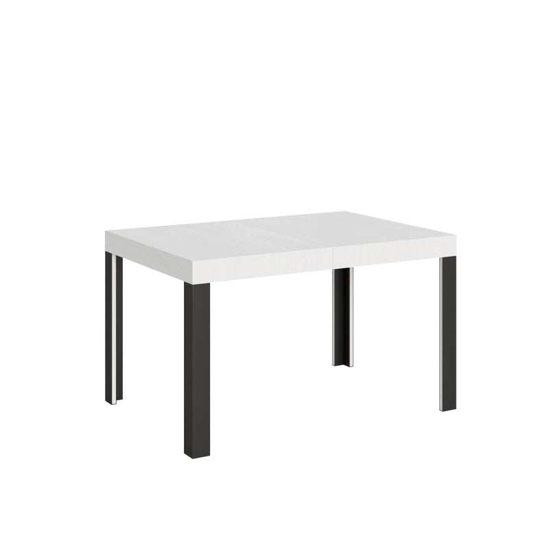 Tavolo allungabile 90x130/234 cm Linea telaio Antracite - Bianco Frassino