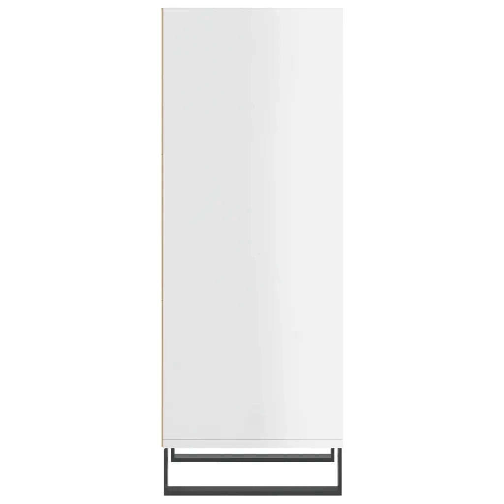 Credenza-Buffet-Armadio da cucina Bianco Lucido 34,5x32,5x90 cm in Legno Multistrato 298978