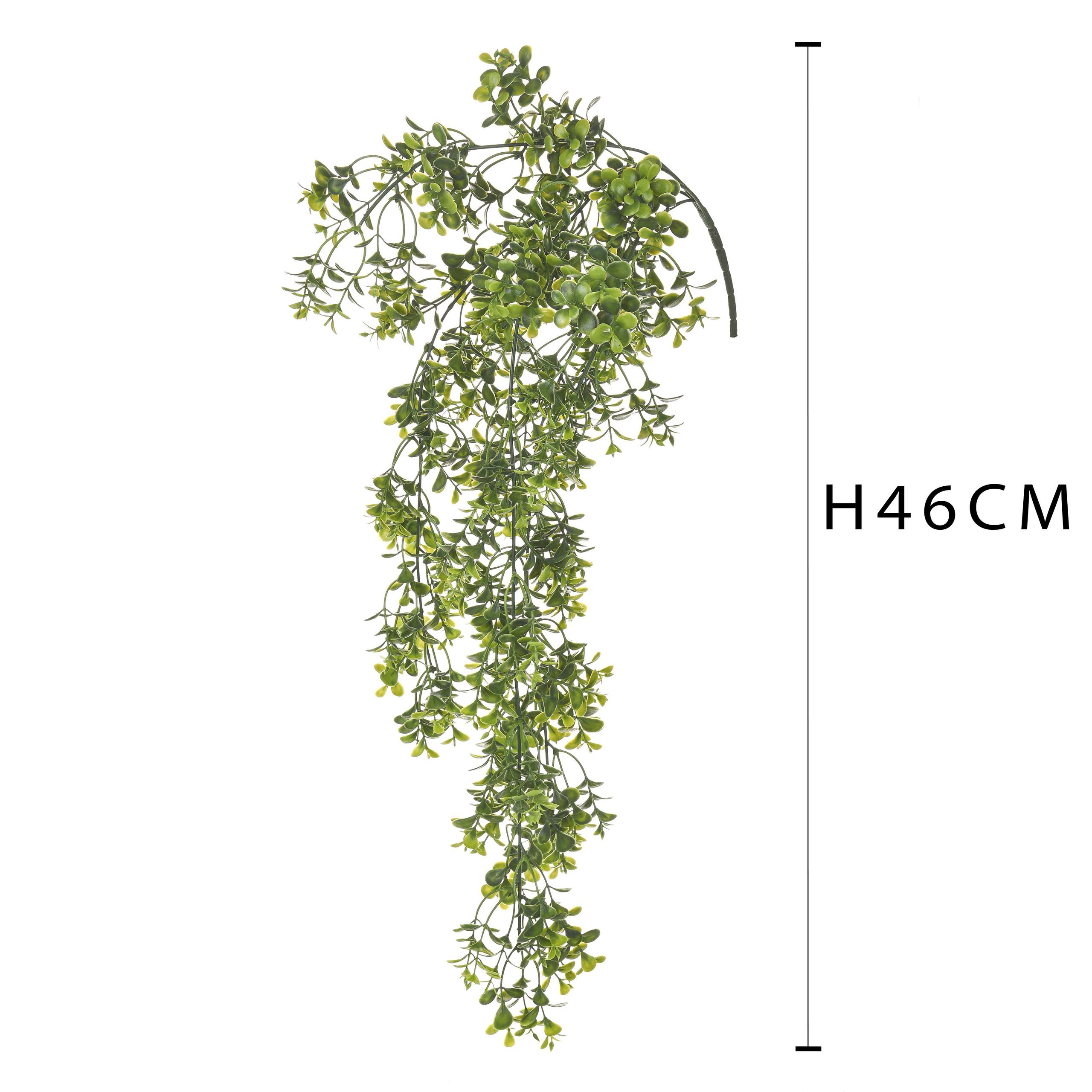 Set 3 Bossi/Buxus Artificiale Pendente Altezza 46 cm Verde