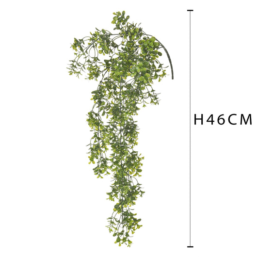 Set 3 Bossi/Buxus Artificiale Pendente Altezza 46 cm Verde