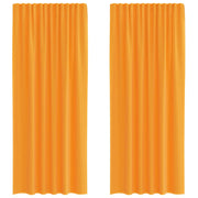Tende in Voile con Tasche per Aste 2 pz Arancio