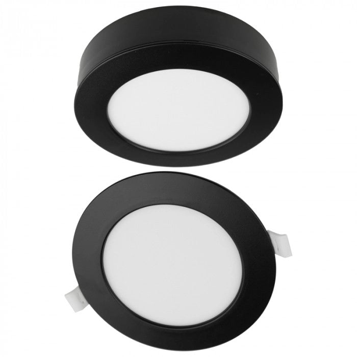 Plafoniera LED rotonda 18W CCT 2in1 nera Ecolight