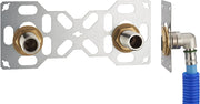 FIXSYSTEM Kit giradischi uscita paratia per tubo PER a crimpare Ø16 - uscite interasse 150 millimetri maschio 20x27 (3/4) per rubinetto doccia/vasca - Installazione visibile