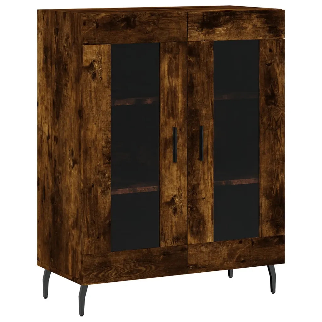 Credenza | Madia | Buffet da pranzo | Armadio da pranzo Rovere Fumo 69,5x34x180 cm in Legno Multistrato