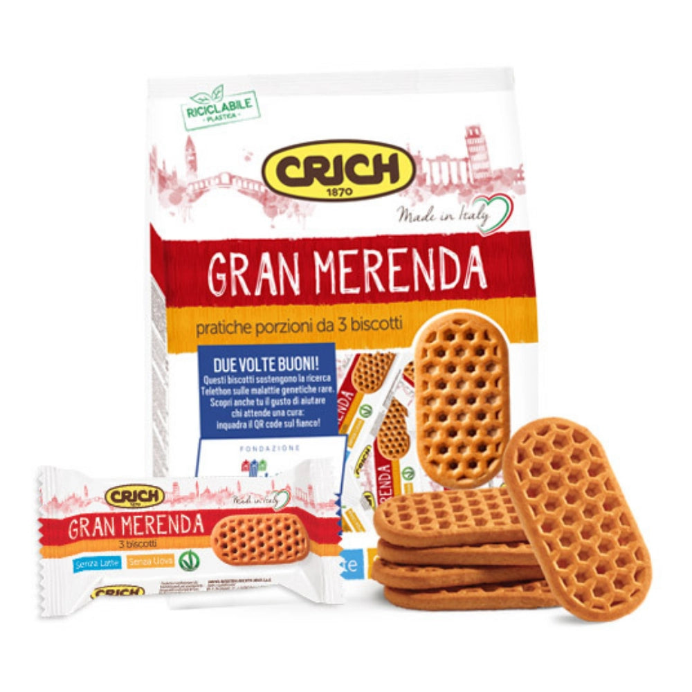 Crich gran merenda biscotti classici monoporzione da 500 grammi