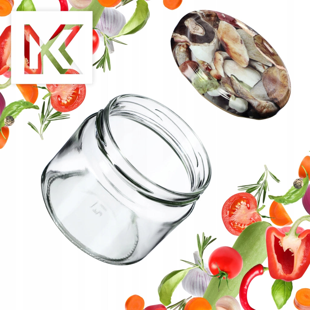 KADAX 50 barattoli di vetro da 330 ml vasetti di vetro marmellata tappi di miele Fi82