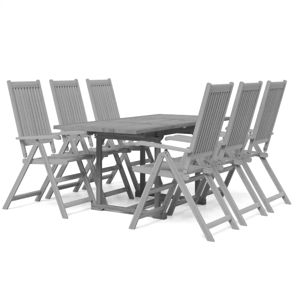Set da Pranzo da Giardino 7 pz in Legno Massello di Acacia 3079656