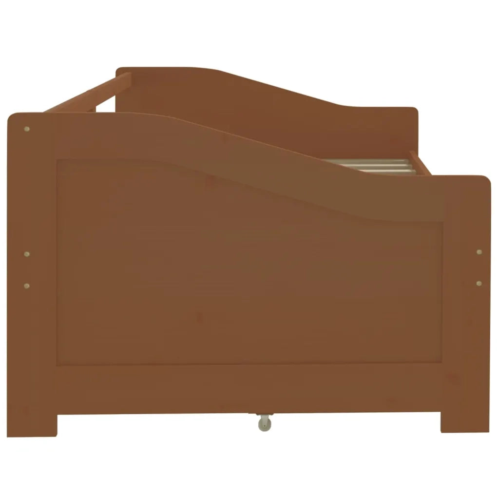 Divano letto | Sof¨¤ letto | Letto singolo 3 Posti senza Ambrato in Legno di Pino 90x200 cm