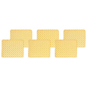 Set di 6 cuscini per sedie da esterno giallo 31 x 39 cm giardino terrazzo tessuto resistente