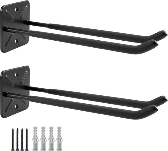 Organizzatore di attrezzi per parete per organizzatore di garage o capannone - Sostegno per attrezzi pesante per parete - Rastrelliera per attrezzi per parete per capannone - Larghezza 32 cm - Carico: 80KG/Elenco