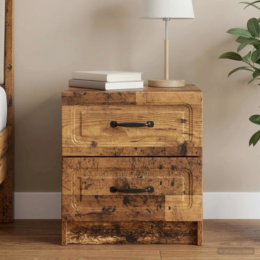 Armadio da Notte con cassetto Legno antico 43 x 34,5 x 44,5 cm 895691
