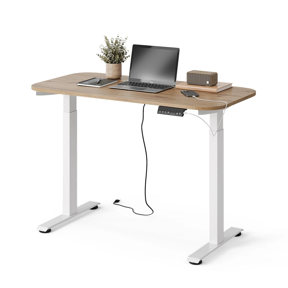 Vicco Scrivania Bianco/Artisan 120 x 60 cm 2 motori